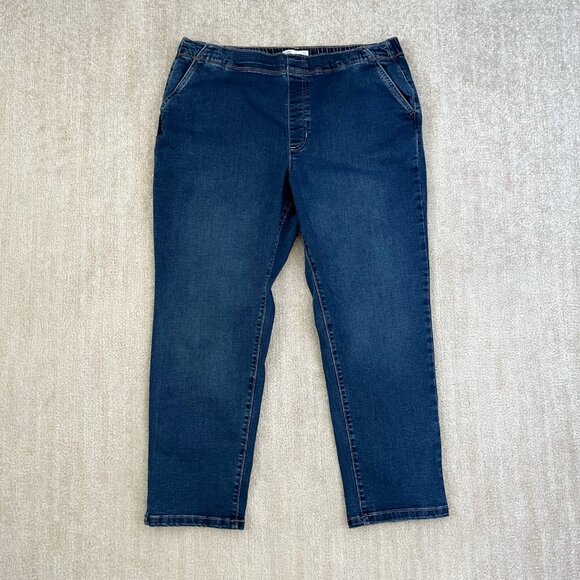 Croft & Barrow Pull On Blue Jeans Pants XXL SHORT - Picture 1 of 11